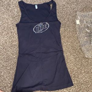 NWT! MILLER LITE Ladies Rhinestone Tank - Large